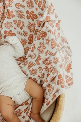 Image of Copper Pearl Swaddle Blankets for Newborns | Soft Stretchy Receiving Blankets for Boys and Girls | Large 46 x 46 Inch Baby Blankets | Lightweight and Breathable Swaddles | Gingerbread