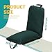 Love&go Portable Stadium Seat with Back Support for Bleachers, Soft Thick Padded Lightweight Seat for Outdoor Sports Concerts Camping (Green, Regular - 11.81