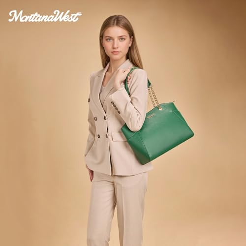 Image of Handbags for Women Chain Shoulder Vegan Leather Tote Bag Top Handle Handbag
