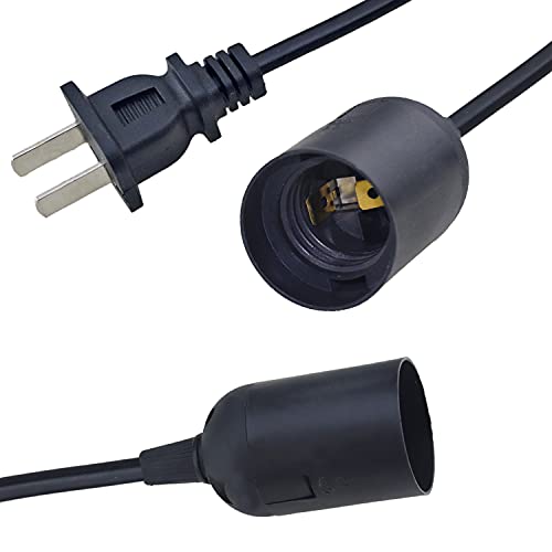 Odlamp 2 Pcs E26 E27 Led Pendant Light Sockets 1.8M / 5.9Ft Extension Cord With On/Off Switch And Us Ac Power Plug Lamp Holder Bulb Socket For Pendant Lighting Bulb Lamp (5.9Ft 2Pcs) #TOP2