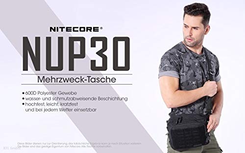 Nitecore NUP30 - Borsa militare unisex adulto, colore: nero-19x28