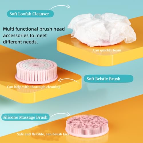 Augensterm QH-EBB-03 Electric Shower Back Scrubber With Long Handle For Children,Automatic Shower Body Scrubber With 3 Replacement Brush Heads thumb #4