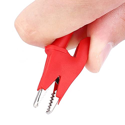 WOODGUILIN Morsetti a coccodrillo ad alte prestazioni, completamente isolati e sicuri, con presa a banana da 4 mm + connettori a banana da 4 mm