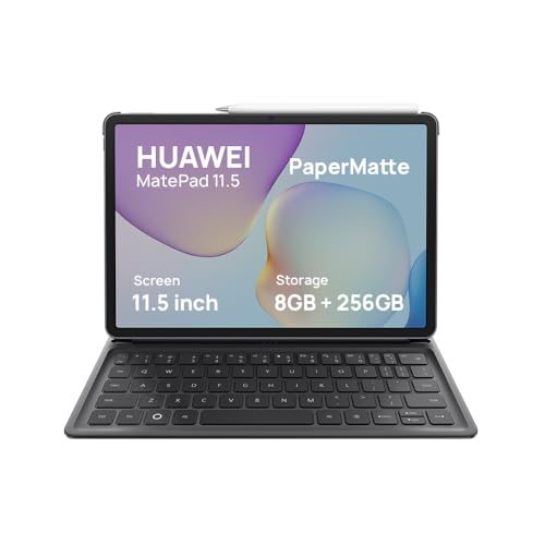 HUAWEI MatePad 11.5 2025 Tablet 2.5K 120Hz PaperMatte Display 8+256GB 10100 mAh 40W SuperCharge WPS Office Quad Speakers Detachable Keyboard Grey 12-Months HuaweiCare+ (Amazon Exclusive)
