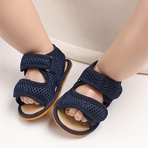 Rvrovic Baby Boys Girls Sandals Premium Soft Anti-Slip Rubber Sole Infant Summer Outdoor Shoes Toddler First Walkers (0-6 Months Infant, 1-Blue) #TOP2