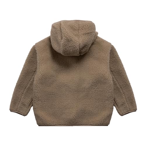 Little Girls Kids Polar Fleece Hoodie Jacket Long Sleeve Warm Thick Outerwear Button Closure Coat with Pockets4