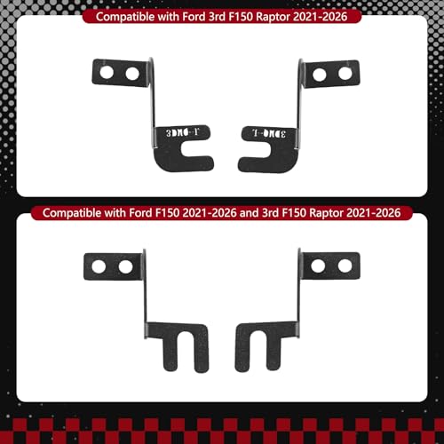 Image of New Quick Release Dual A-Pillar Light Mounts for Ford F150 2021-2026 & 3rd F150 Raptor 2021-2026 Non-Destructive Installation, Modular Brackets for Offroad LED Pod Lights & Ditch Lights(No Drilling)