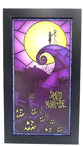 Tableau encadré L'Étrange Noël de monsieur Jack Disney en bois MDF Silver Buffalo durable