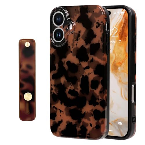 NITOP iPhone 16 PlusΉ XgXgbvtP[X 킢 X^CbV qE I ׂb ߐF fUC  K[Y Y \tg TPU ϏՌیJo[ - ubN Ip[h