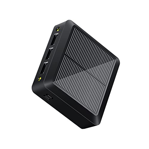 Power Bank, PowerBank Mini 80000mAh Cargador Solar Outdoor Travel Cargador rápido portátil Batería Externa con Linterna
