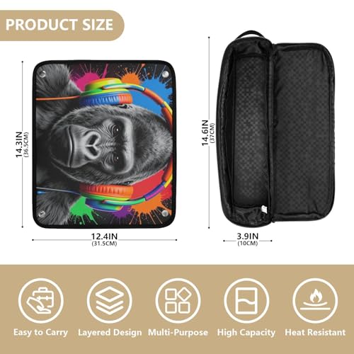 Bolsa de viaje para herramientas de cabello con almohadilla resistente al calor y organizador para planchas, rizadores y alisadores. miniatura 4