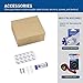 Wireless Doorbell by SadoTech - Waterproof Door Bells & Chimes Wireless Kit,1000-ft Range,52 Door Chimes, 4 Volume Levels with LED,Wireless Doorbells w/ 2 Receivers & 2 Buttons, Starpoint, White