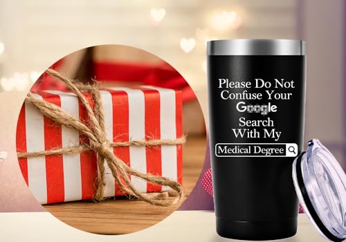 AMZUShome Please Do Not Confuse Your Goooogle Search With My Medical Degree Mug.Doctor,Medical School Graduation Gifts.Appreciation Christmas Birthday Gifts for Doctors,MD,Med Tumbler(20oz Black) by AMZUShome - Image 6