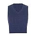 Produktbild Sannysis Damen Bauchfrei Oberteile Strickweste Gestrickt Weste Ärmellos Sweater Tank Top Strickpullover Retro Klassisches Karohemd Shirt (L, Marine)