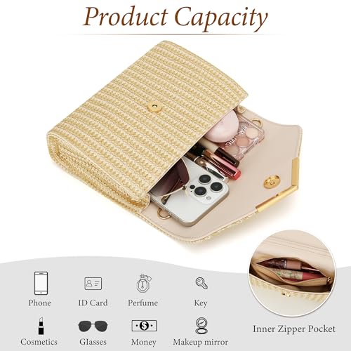 Image of KKXIU Women Formal Vegan Leather Evening Envelope Clutch Purses and Handbags for Party Wedding Prom Bridal