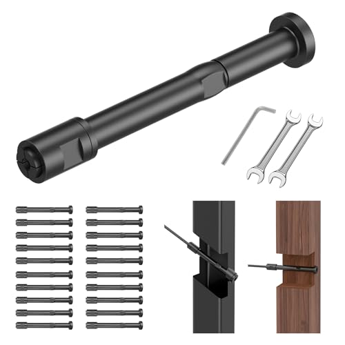 Image of 20Pack 1 /8 inch Swageless Cable Railing Tensioners, Black Cable Railing Kits for 2 inchx2 inch Wood Post&Metal Post, 316 Stainless Steel Invisible Cable Railing Fittings for Deck Stair Railing, RG08
