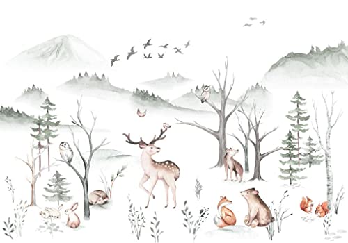 Komar Cozy Woods IAX8-0034 Non-Woven Photo Wallpaper Size: 400 x 280 cm (Width x Height), Bunt - Image 3