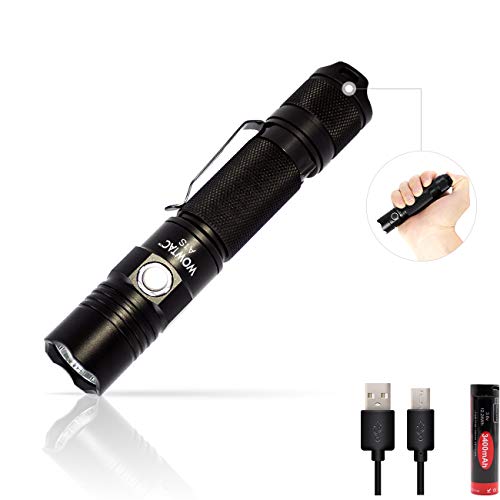 WOWTAC A1S 1150 Lumens EDC Rechargeable LED Flashlight, Pocket-Sized Tactical Handheld Flashlight
