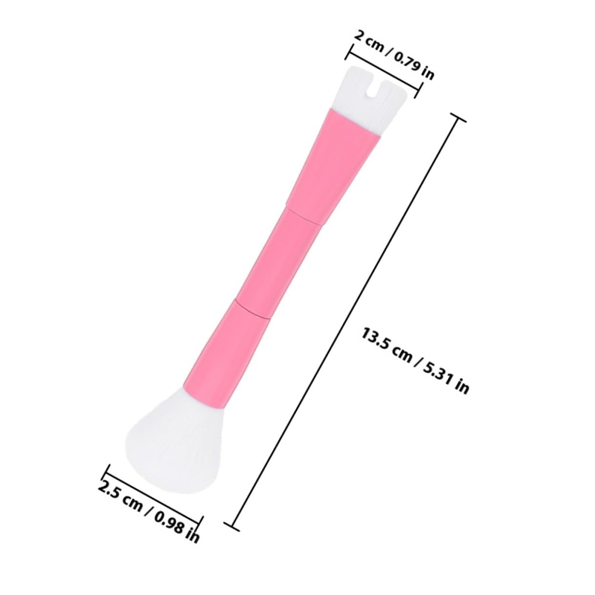 2pcs Dual-ended U-shaped Nose Contour Brush and Highlighter Makeup Tool for Women, Portable Pink Face Powder and Concealer Brush for Precise Nose Shadow and Contouring