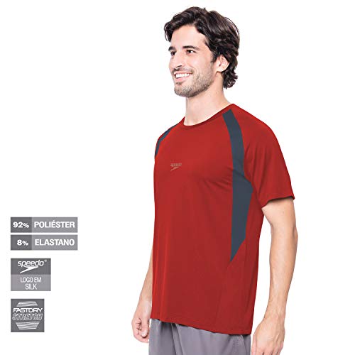 Speedo Access , Camiseta de Manga Curta, Homens, Vermelho, GG