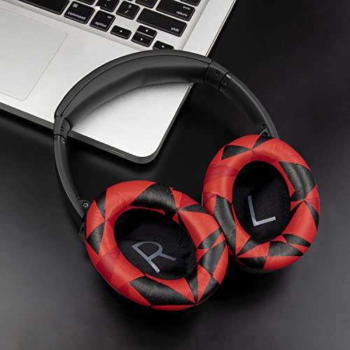 Image of SOULWIT Earpads Replacement for Bose QuietComfort 45 (QC45) /QuietComfort SE (QC SE) /New Quiet Comfort Wireless Over-Ear Headphones, Ear Pads Cushions with Softer Protein Leather - Red Storm