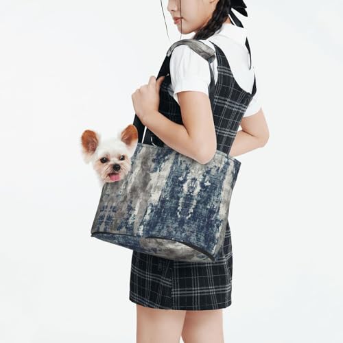Sac de transport pour petits chiens chats lapins imprimé bleu - 3