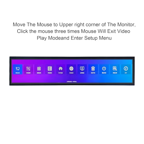 Image of VSDISPLAY 21.3 inch Stretched Bar Display Advertising Monitor with USB Autoplay | 1920x360 IPS LCD Digital Signage,Supports Image Rotation, and Mounting Holes,for Store /Retail /Exhibition Show