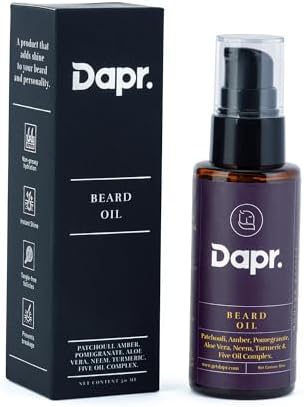 Dapr. Beard Oil (50 ml) | Patchouli, Amber & Five Oil Complex | Non sticky & Lightweight | Promotes Beard Growth|