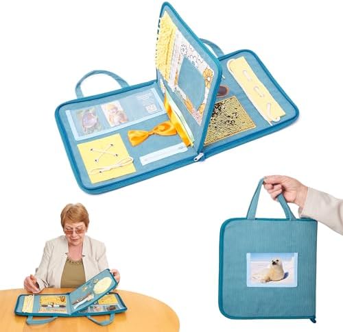 Fidget Blanket for Dementia | Calming & Comforting Dementia Activities for Seniors | Dementia Products for Elderly | Sensory Blanket | Helps with Alzheimer’s, Dementia, Asperger’s, Autism