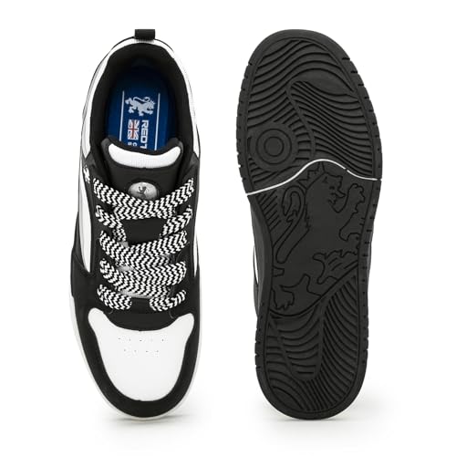 Image of Red Tape Sneakers for Men in White Black | Everyday Style | White Black | 8 UK