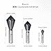 ColumPRO 3PCS Cobalt Single-End Countersink Chamfer Tool Set -TiAlN Coated Heavy-Duty M35 90-Degree Countersink Bits for Metal, Stainless Steel, Copper, Wood, Fiberboard,2-5,10-15,15-20MM,1/4