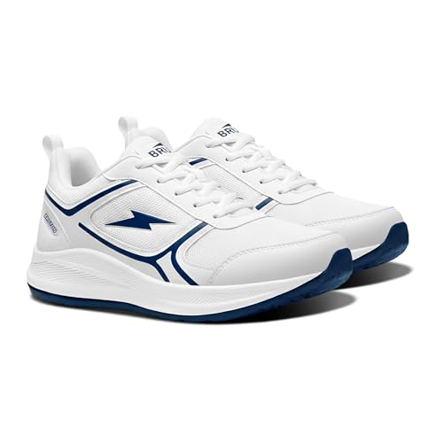 Image of BRUTON BlueBlaze EVA Lite Casual Sneaker Breathable Mesh Lace-Up Sneakers for Men- White