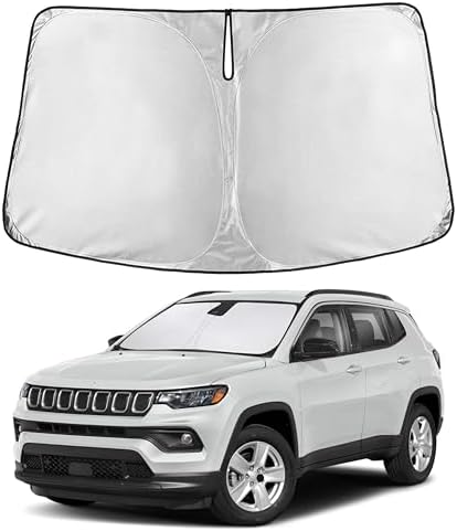 Amazon.com: EcoNour Windshield Sunshade Compatible for Jeep Compass ...