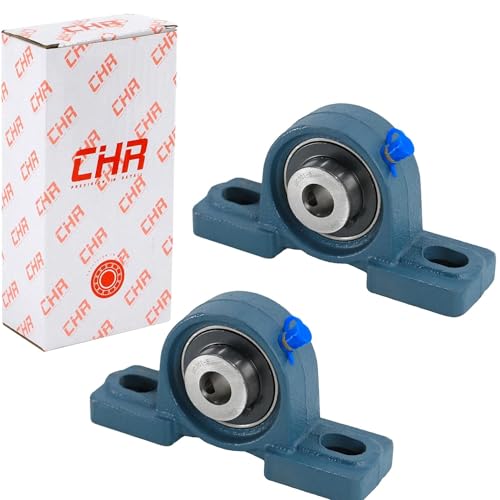 Image of CHR 2 Pack UCP201-8 Pillow Block Bearings | Mounted Pillow Block Bearings - Chrome Steel with 1 /2 inch Bore | ISO 9001-2015 Certified