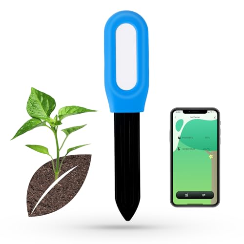 Tolesum Smart Zigbee Feuchtigkeitsmessgerät Pflanzen,Smart Bodenfeuchtesensor,erfordert TUYA HUB,unterstützt Zigbee2mqtt Home Assistant,Feuchtigkeits/Temperaturmessgerät für Gartenbe Pflanzung
