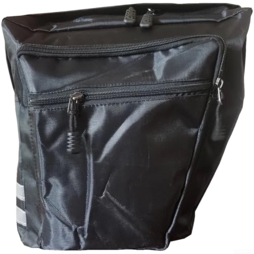 Bolsa trasera para bicicleta, de gran capacidad, impermeable, para maletas de MTB, almacenamiento de viaje y equipo de turismo con patrón de camuflaje (camuflaje negro)