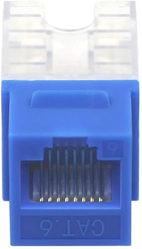 Miniatura 8 de VCE Acoplador en línea de conector Keystone CAT6 RJ45 con certificación UL, paquete de 25 unidades con conector Keystone RJ45 Cat6 inserción de 90