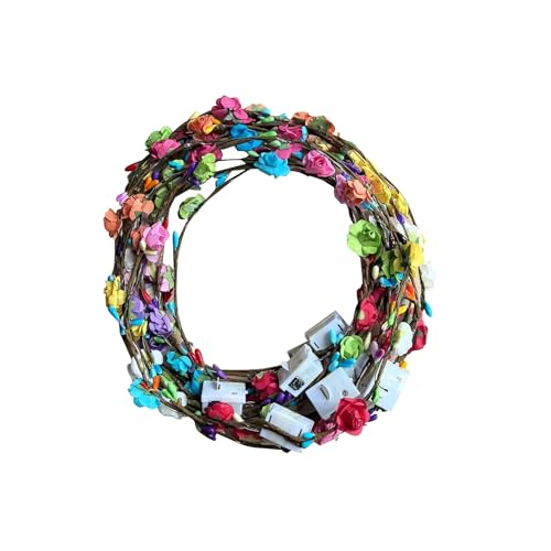 QSJQllo 30 Pcs LED Flower Crowns Headbands,Light up Headbands For Women,Glow in The Dark Headband,Diademas Con Luces Led Para Fiestas,Glow Headbands,Light up Crown，Diademas Con Luces Led Para Fiestas