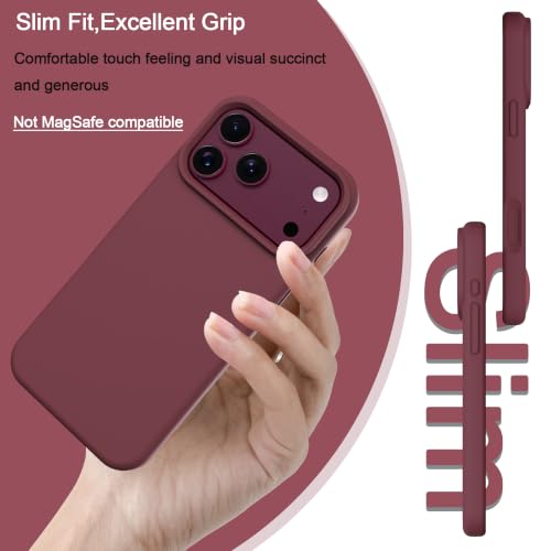 Image of for iPhone Case /iPhone Case, Premium Silicone Case with [Soft Anti-Scratch Microfiber Lining] Shockproof Protective Phone Case iPhone (Cherry Purple, 17 PRO MAX)