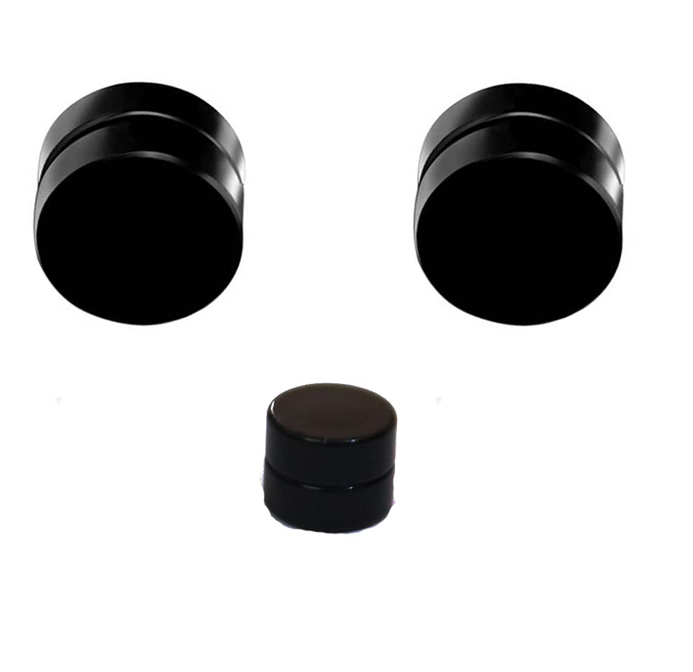 Kalaneet 1 pair Stainless Steel Black Magnetic Non Pierceing Studs Earring For Men and Women (B091N6NQSR) Amazon Price History, Amazon Price Tracker