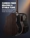 Donner Acoustic Electric Guitar Beginner Kits with Carbon Fiber Top, Wooden Bowl, Built-in Pickups, 38 Inch, RISING-G2 (Black)