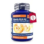 Zipvit Vitamin D3 4000 iu & Vitamin K2 MK7 100μg, 1 Year Supply, 365 Vegetarian Vitamin D3 K2 Tablets, High Strength Vitamin D Supplement, Supports Immune, Bone & Muscle Health