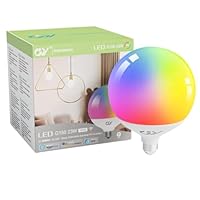 GY Lampadina WiFi Smart globo, LED 23W lampadine a E27 casa intelligente 2500LM,Multicolore regolabile RGBCW dimmerabile bulbo, applicazione di controllo 2700k-6500k, Compatibile con Alexa/Google home