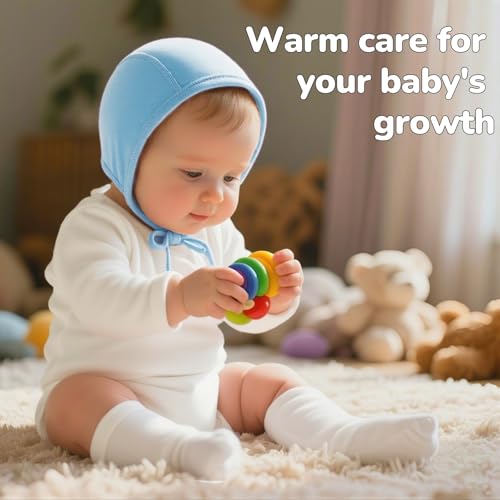 Image of JANGANNSA Newborn Baby Hospital Hat Infant Set Head Cap Lovely Ears Belt Beanie 0-8Months