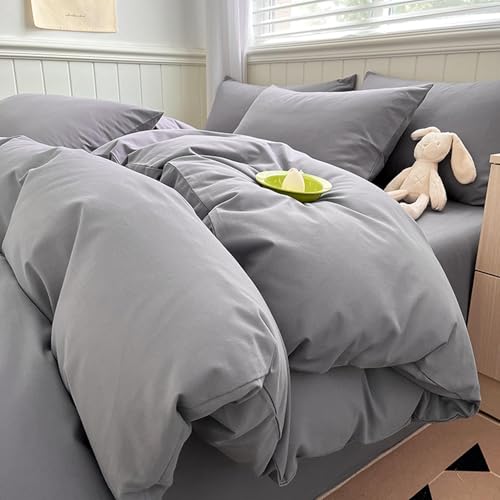 Juego de cama azul de algodón para un dormitorio relajante estilo Queen