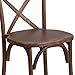 Flash Furniture XUXPEC Pecan Cross Back Accent Chair
