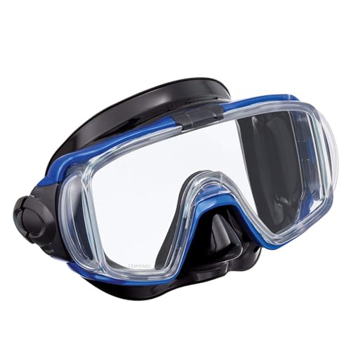 TUSA Sport UM31 Adult Visio Tri-Ex Mask, Black, Metallic Blue, One Size