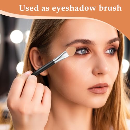30 Stück Lidschatten Pinsel,Lidschatten Make-Up Pinsel Wiederverwendbare Lidschatten Applikator Pinsel Tragbare Sponge Eyeshadow Brush Waschbare Doppelseiten Augen-Make-up-Pinsel,für Damen Mädchen