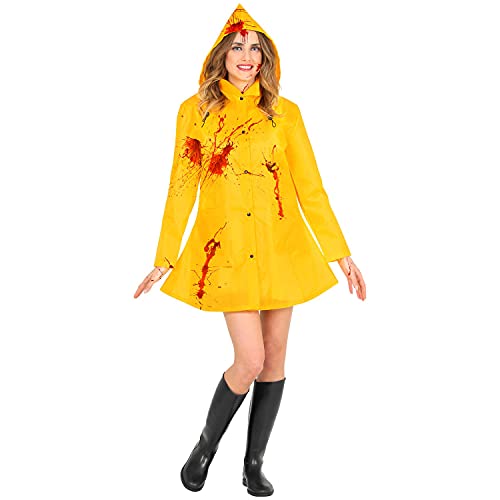 W WIDMANN MILANO Party Fashion - Greta Regenmantel, Mantel mit Kapuze, Gelb, Regenjacke, Faschingskostüme