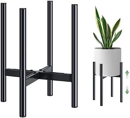 Amazon フラワースタンド アイアン 花台 鉄製 鉢スタンド 直径cmから30cmまで調整可能 観葉植物 植木鉢置き プランタースタンド フラワースタンド 園芸ラック